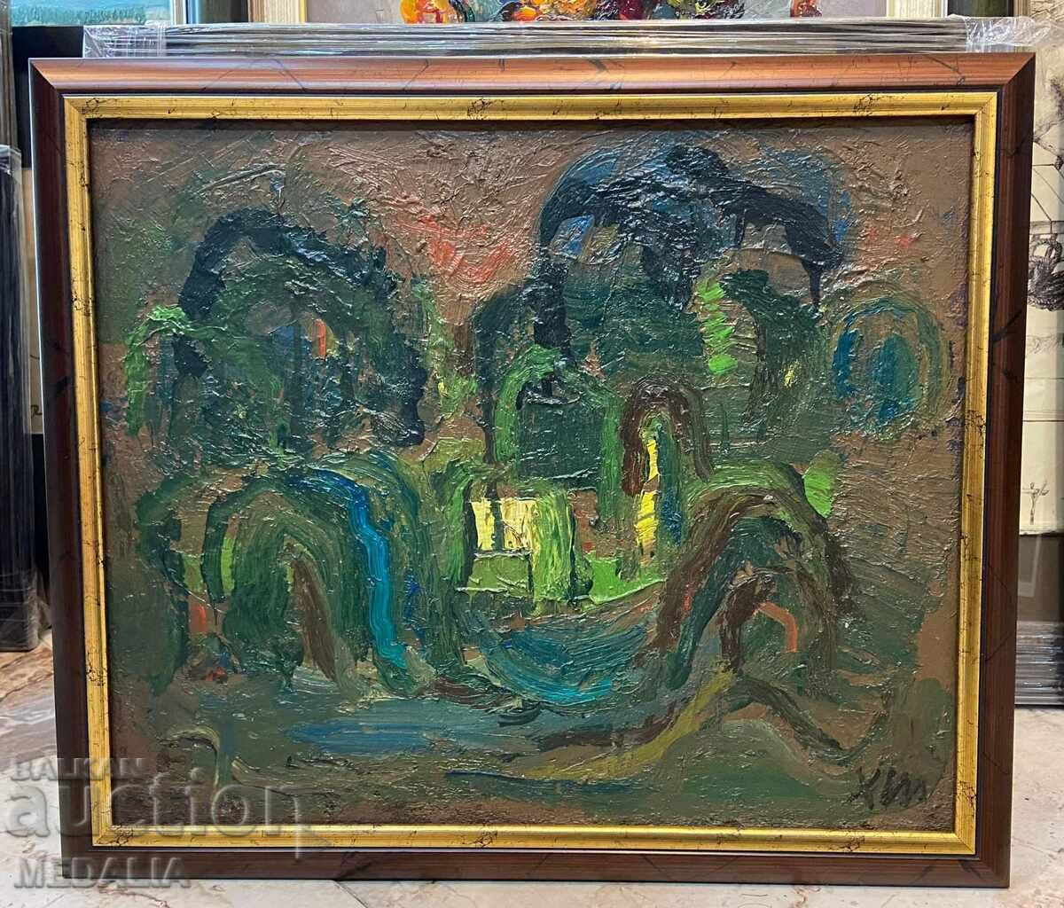 Hristo Todorov-"Obrochishte"-oil paints-signed-framed