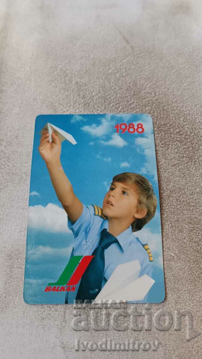 BALKAN ημερολόγιο 1988 τσέπης