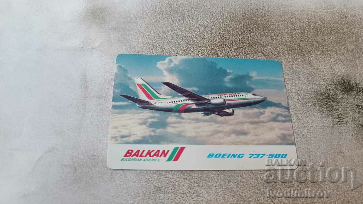 Calendar BALKAN BOEING 737-500 1991