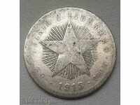 20 centavos silver Cuba 1915 - silver coin #2