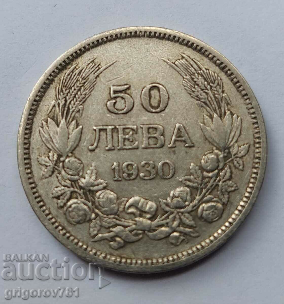 50 leva silver Bulgaria 1930 - silver coin #57