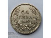50 leva argint Bulgaria 1930 - monedă de argint #57