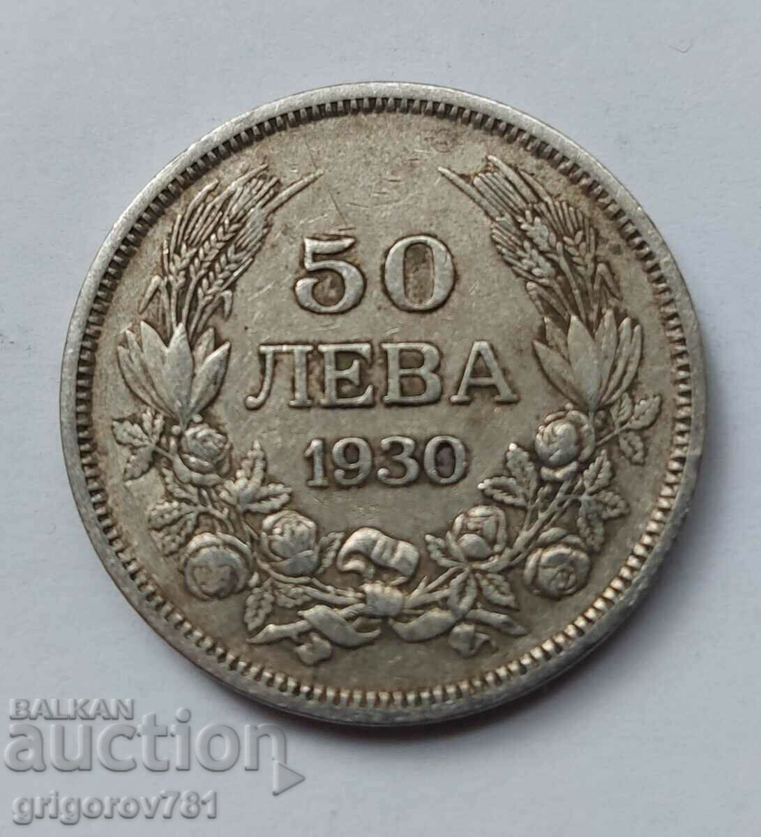 50 leva argint Bulgaria 1930 - monedă de argint #59