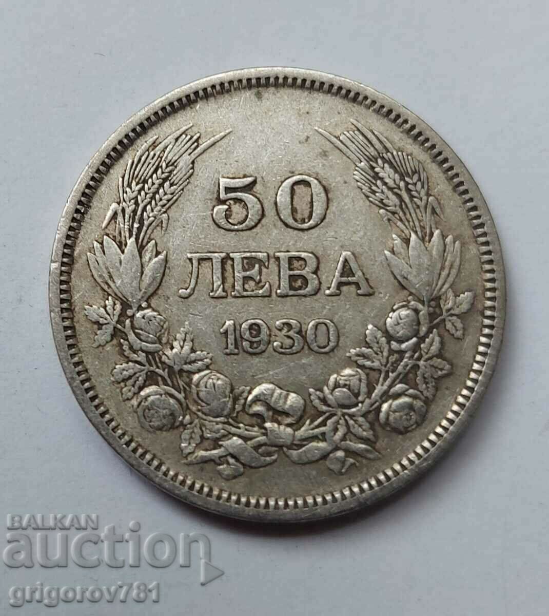 50 leva argint Bulgaria 1930 - monedă de argint #62