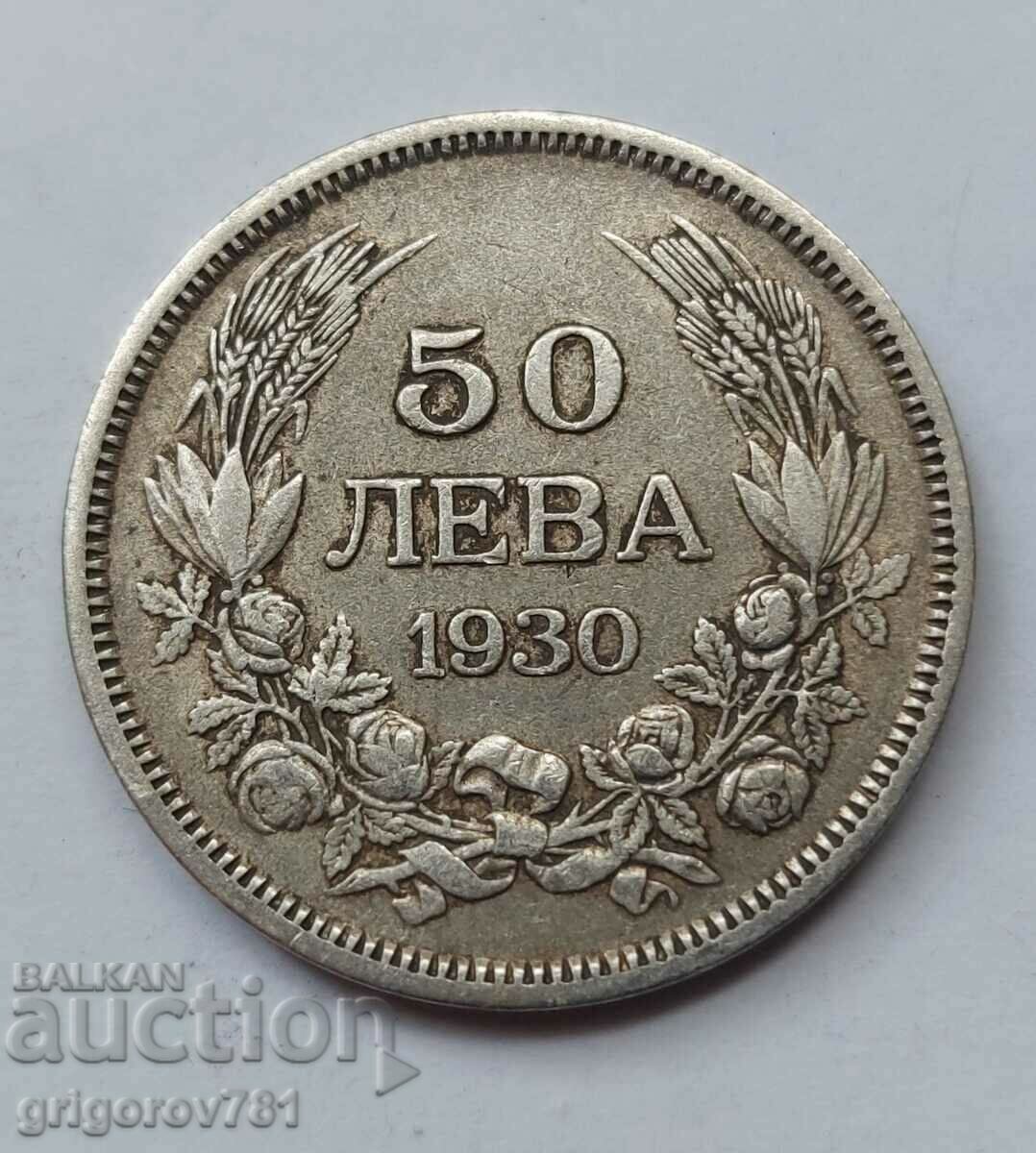 50 leva argint Bulgaria 1930 - monedă de argint #64
