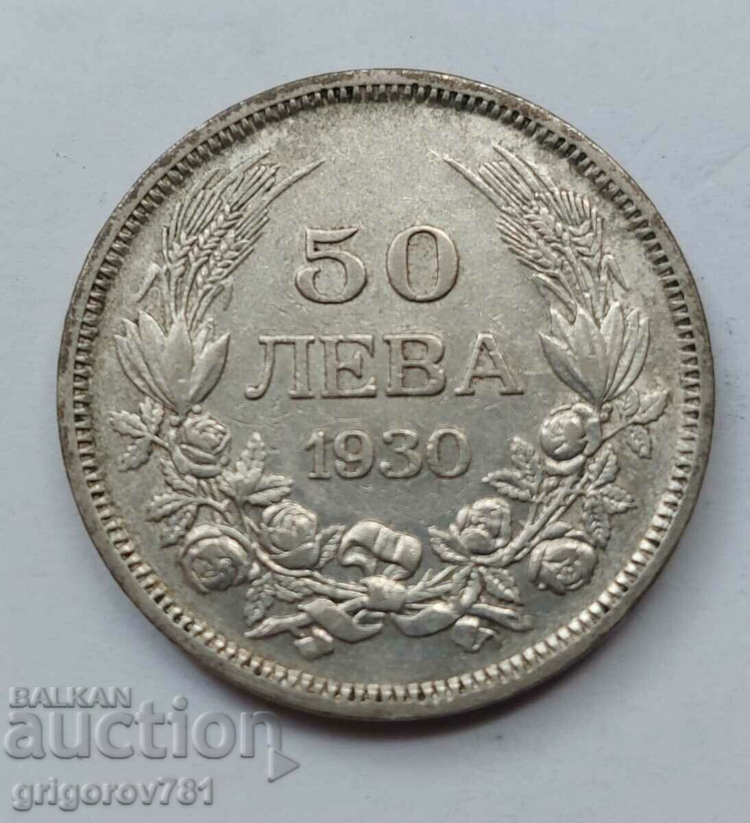 50 leva silver Bulgaria 1930 - silver coin #65