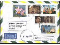 Plic de călătorie cu timbre Flori 1996 Arhitectură 2004 din Brazilia