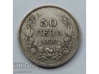 50 leva silver Bulgaria 1930 - silver coin #69