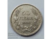 50 leva silver Bulgaria 1930 - silver coin #68