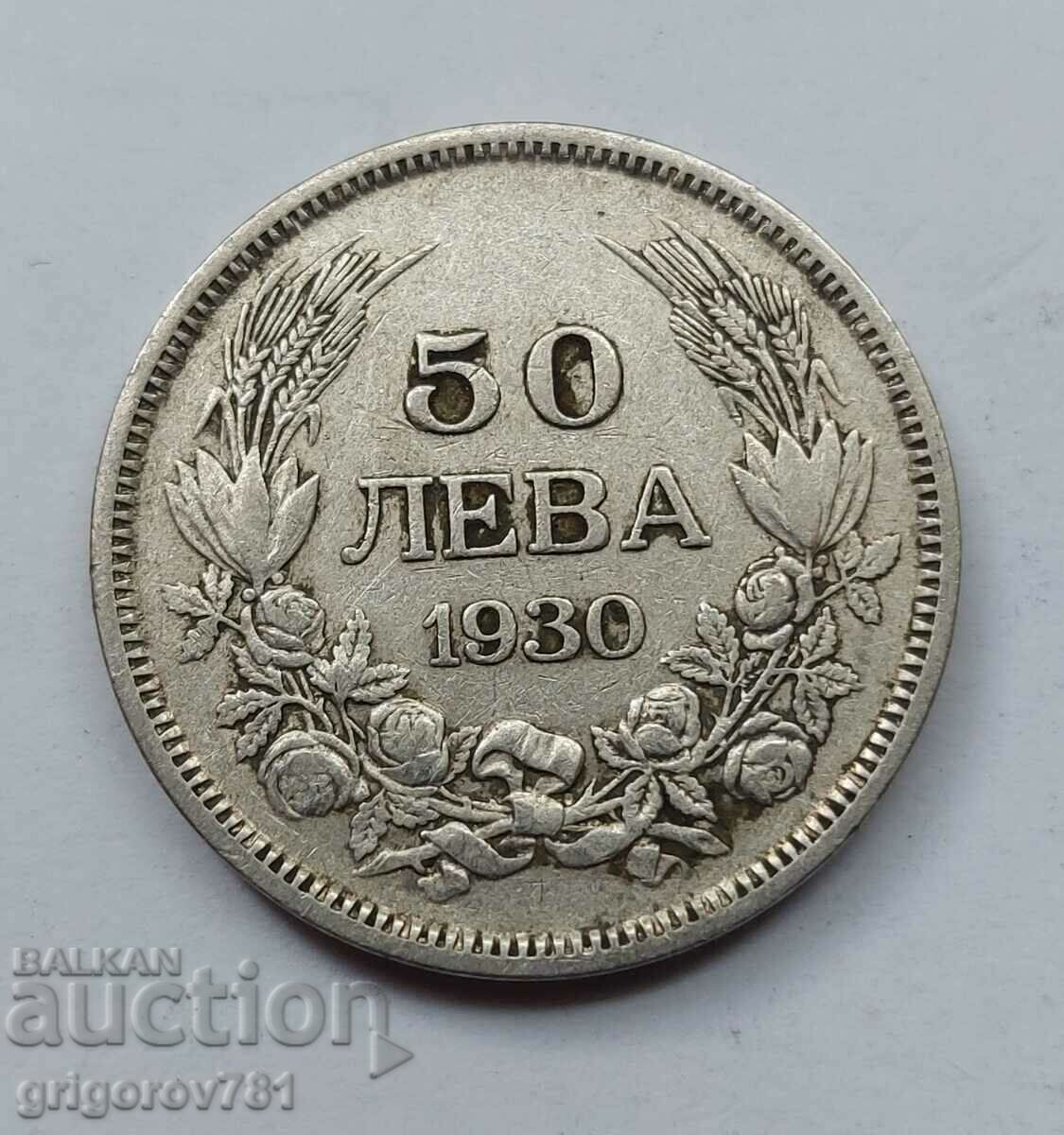 50 leva argint Bulgaria 1930 - monedă de argint #70