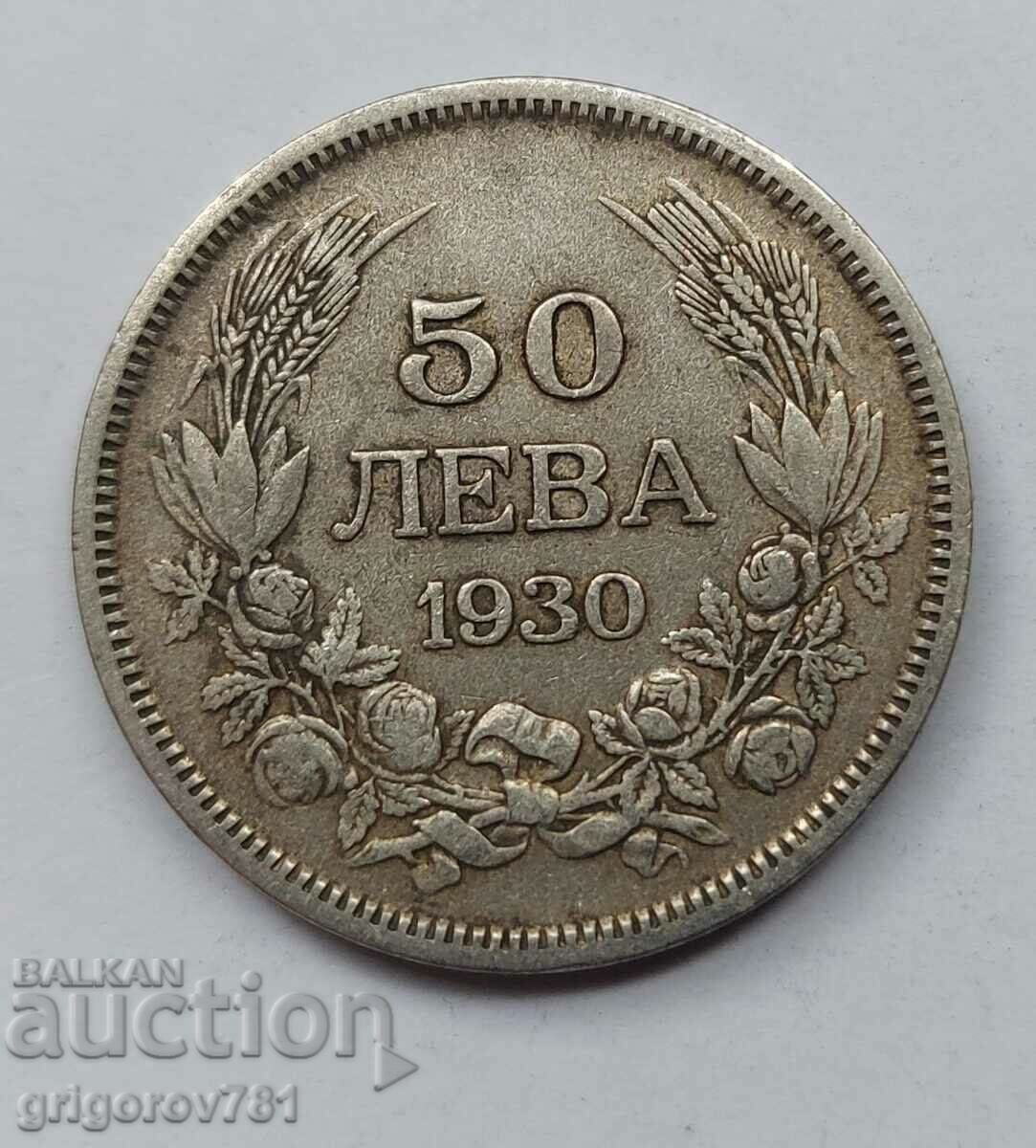 50 leva argint Bulgaria 1930 - monedă de argint #73