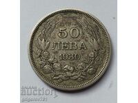 50 leva argint Bulgaria 1930 - monedă de argint #81