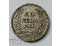 50 leva argint Bulgaria 1930 - monedă de argint #82