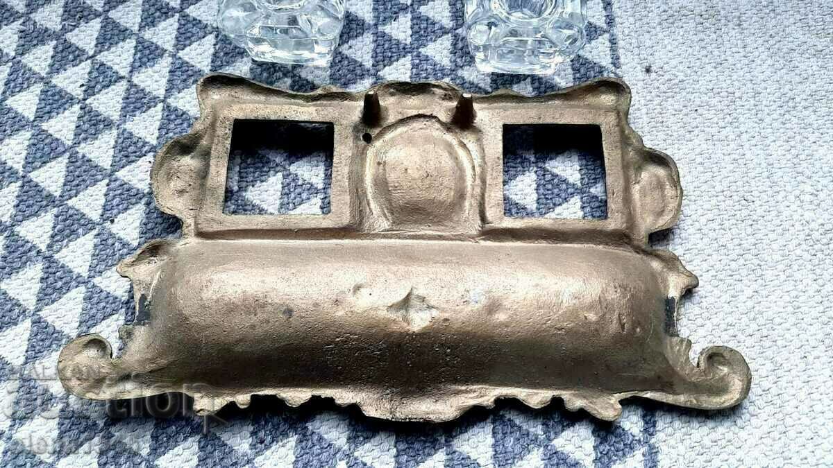 Antique bronze inkwell - 5 Antique bronze inkwell - 5