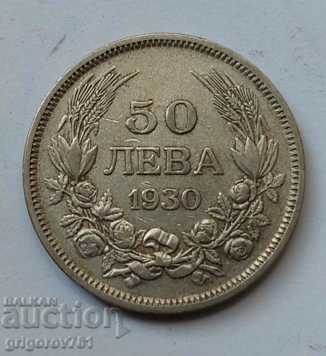 50 leva argint Bulgaria 1930 - monedă de argint #85