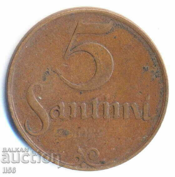 Letonia - 5 centimes 1922