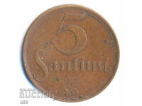 Letonia - 5 centimes 1922