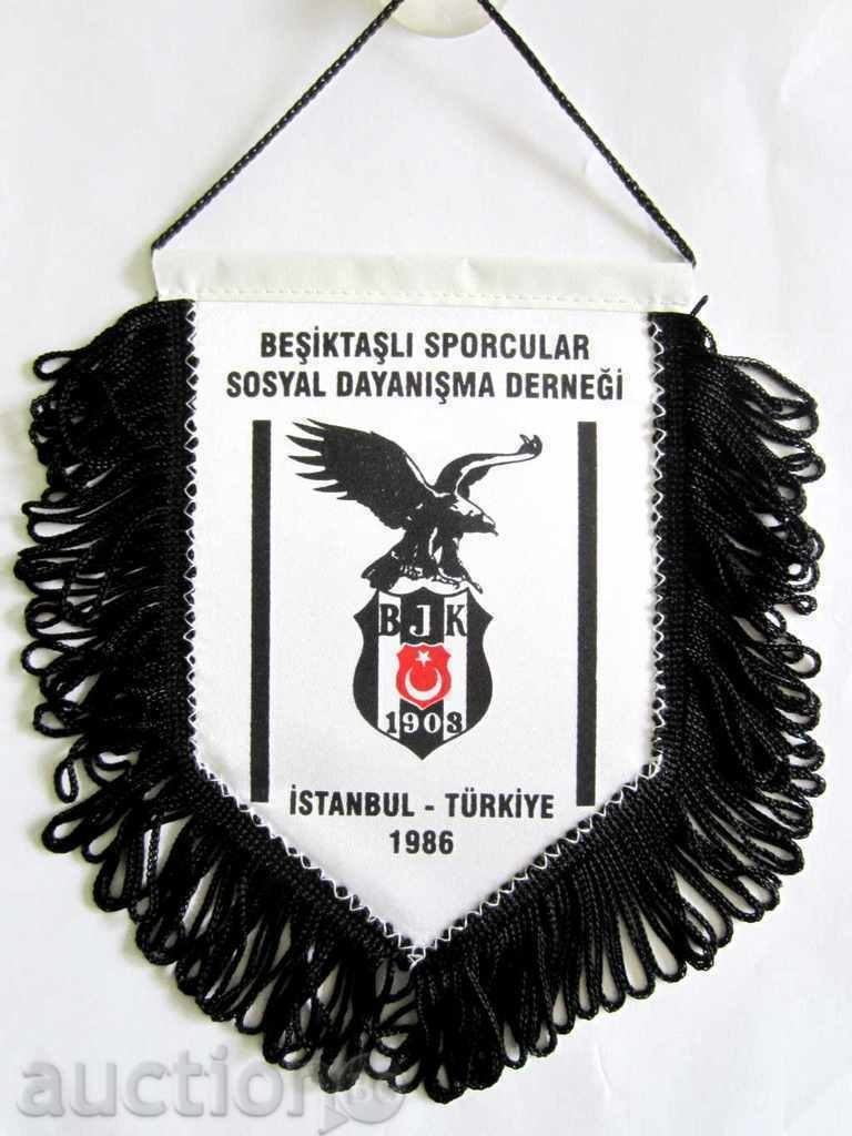 FOOTBALL FLAG-FOOTBALL-BESIKTAS-ISTANBUL-TURKEY-NEW