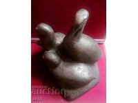 S. Peychev "Duckling" - small sculpture, bronze.