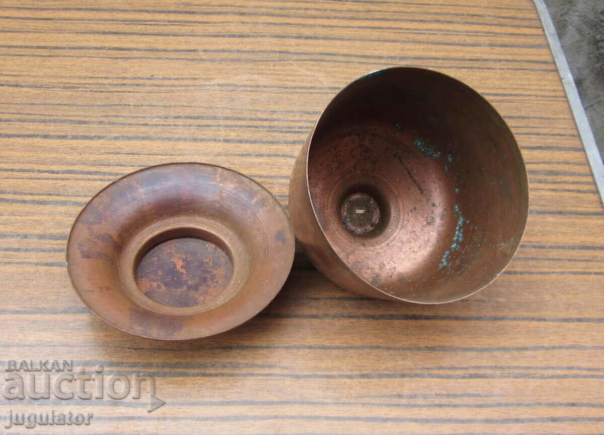 old Bulgarian copper oil pot - 6
