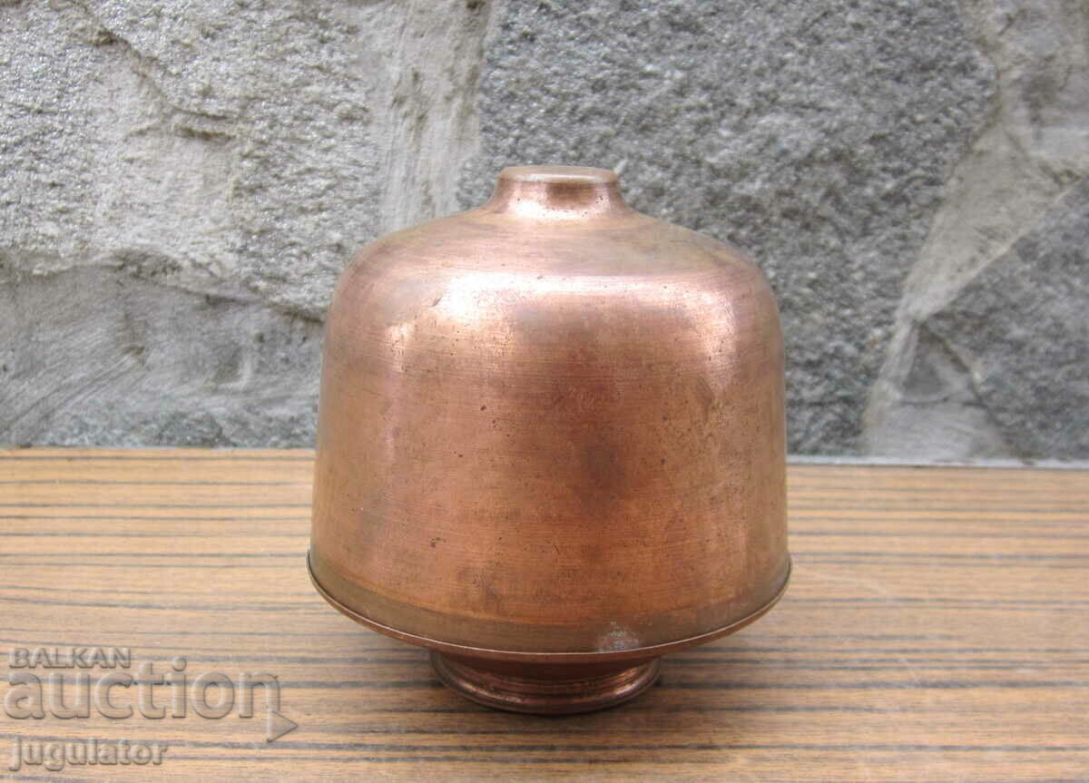 old Bulgarian copper oil pot