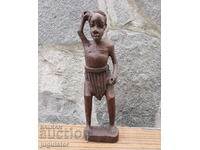figurina veche din abanos statueta figurina barbat din abanos