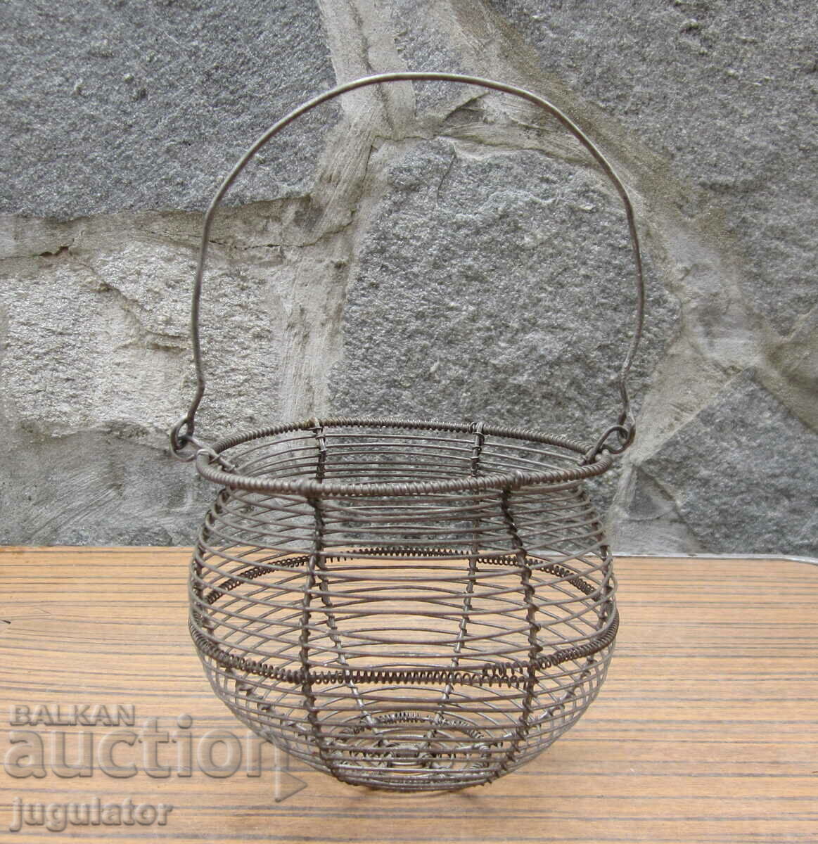 old small basket of metal filigree