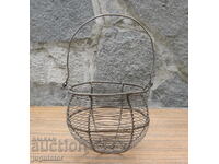 old small basket of metal filigree