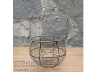 old small basket of metal filigree
