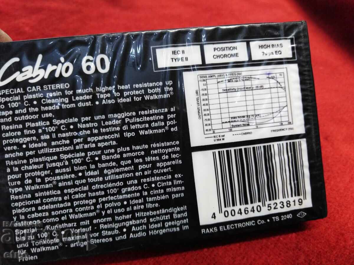 Auction 1 piece NEW AUDIO CASSETTE - RAKS 60 CABRIO Auction 1 piece NEW AUDIO CASSETTE - RAKS 60 CABRIO