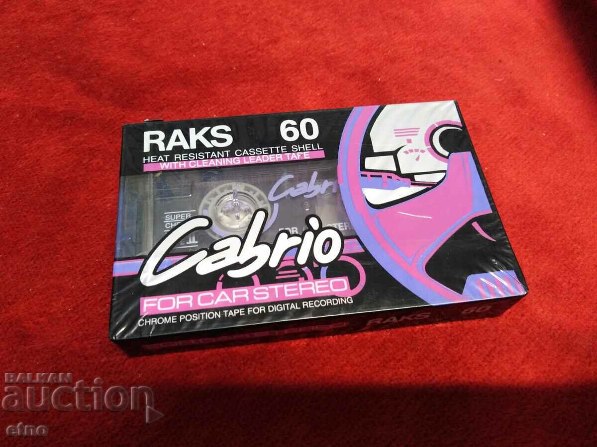 Delivery of 1 piece NEW AUDIO CASSETTE - RAKS 60 CABRIO Delivery of 1 piece NEW AUDIO CASSETTE - RAKS 60 CABRIO
