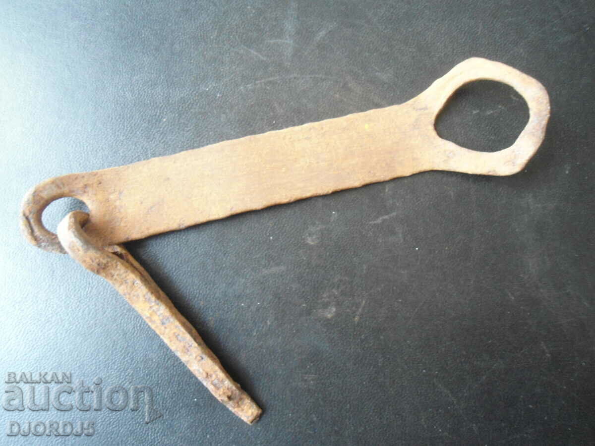 Old wrought latch, engraved with price 4.00 BGN | € 2.05