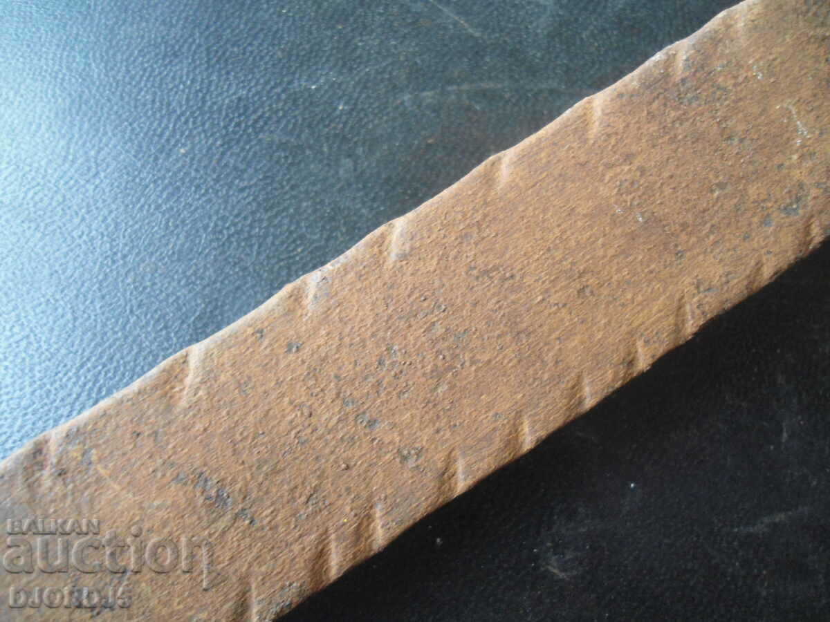 Delivery of Old wrought latch, engraved