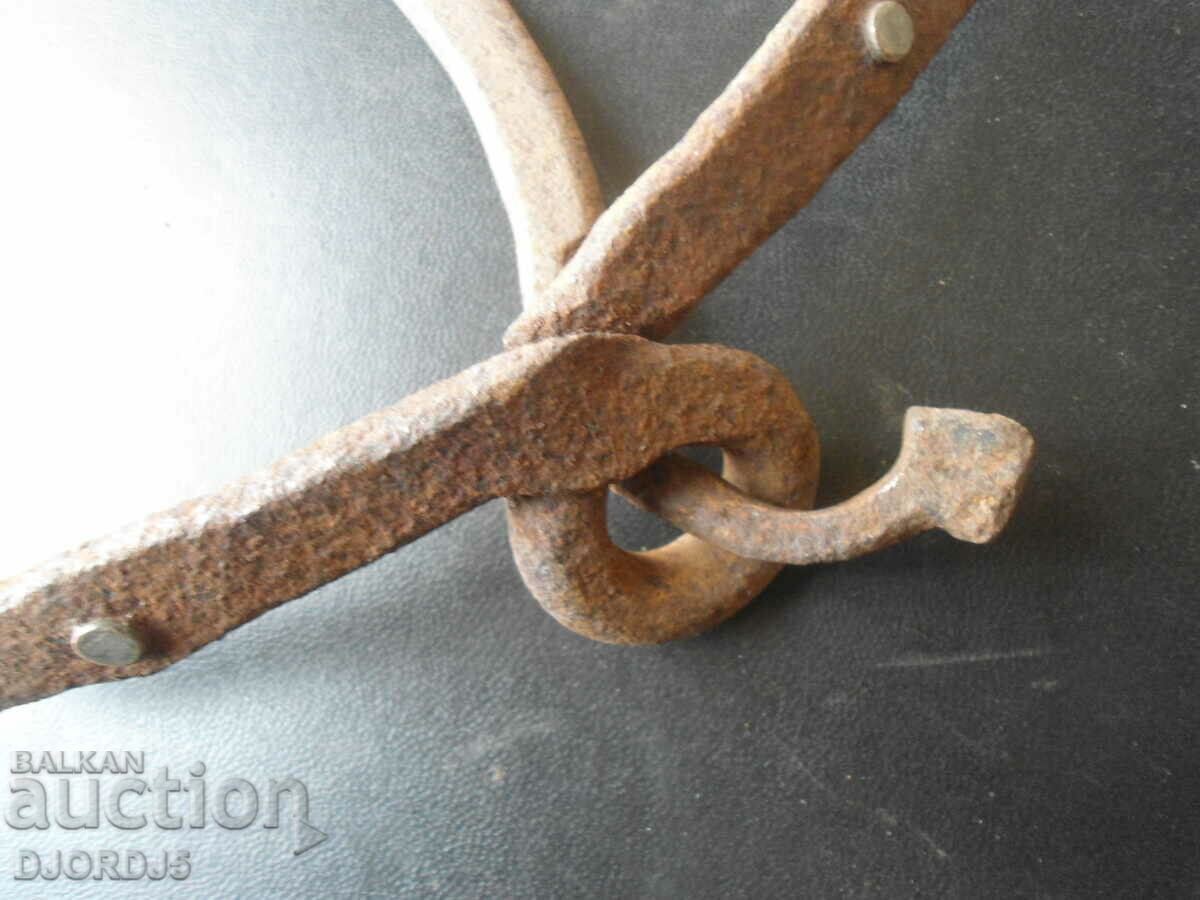 Auction Old handle with copper boiler hinges Auction Old handle with copper boiler hinges