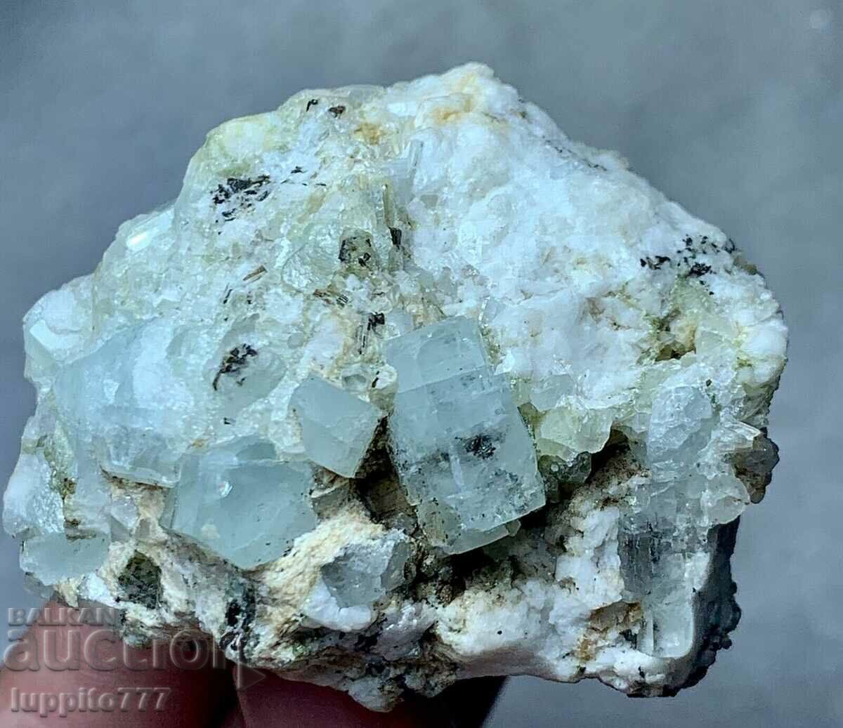 natural beryl aquamarine on matrix 116 grams with price 555.00 BGN | € 283.77