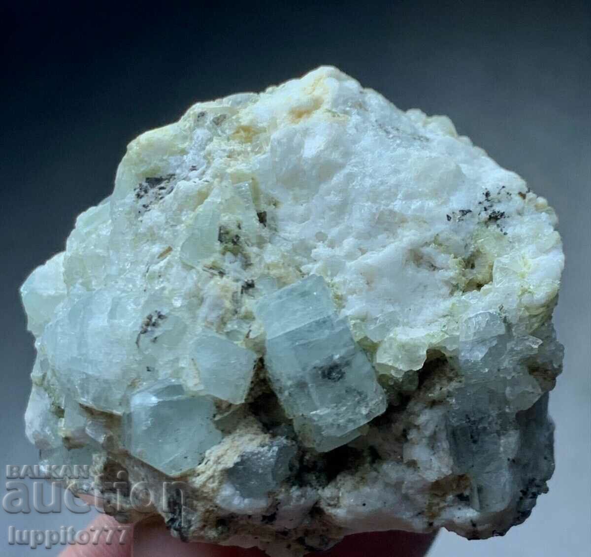 natural beryl aquamarine on matrix 116 grams - 5