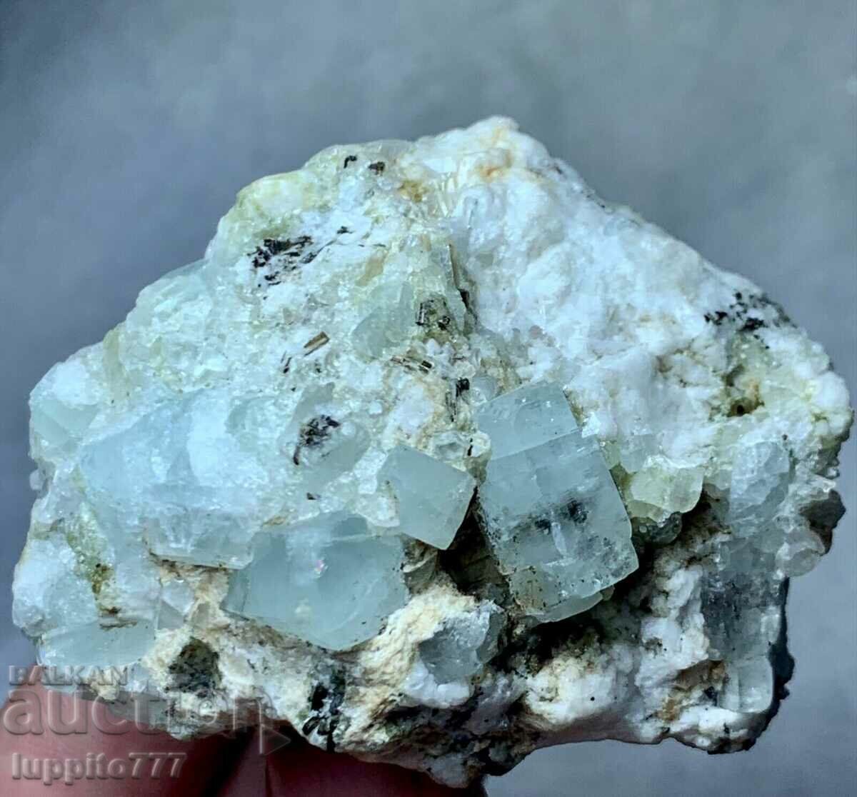 natural beryl aquamarine on matrix 116 grams