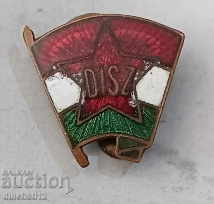 Hungary buttonel. Dolgozó Ifjúság Szövetsége DISZ Hungary buttonel. Dolgozó Ifjúság Szövetsége DISZ