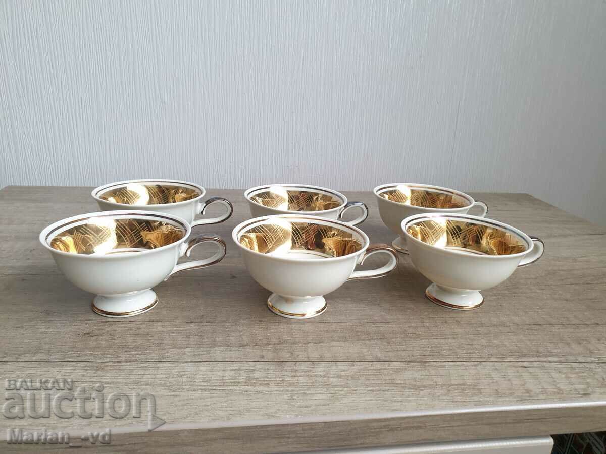 Old gilt porcelain cups with two Bavaria seals - 5 Old gilt porcelain cups with two Bavaria seals - 5