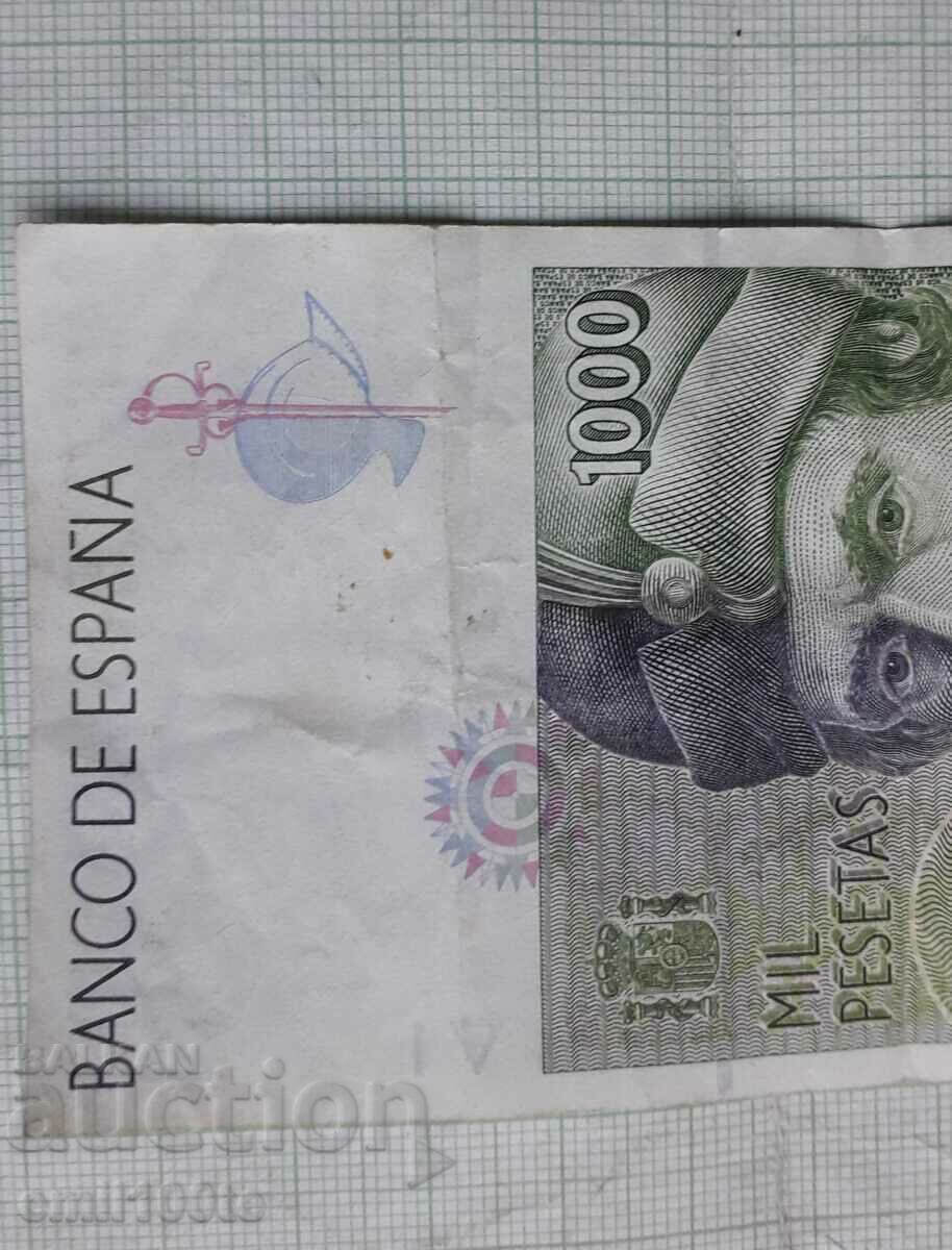 Auction 1000 pesetas 1992 Spain Auction 1000 pesetas 1992 Spain