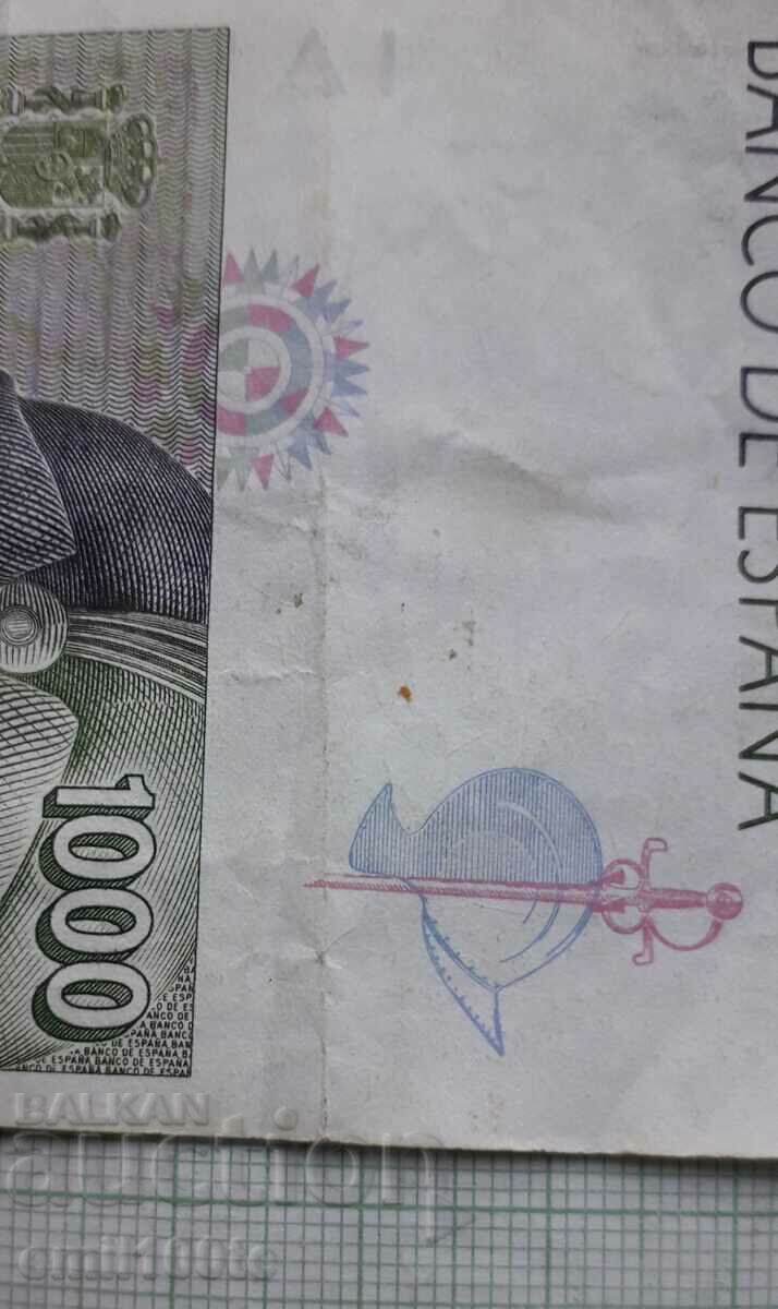 Delivery of 1000 pesetas 1992 Spain Delivery of 1000 pesetas 1992 Spain