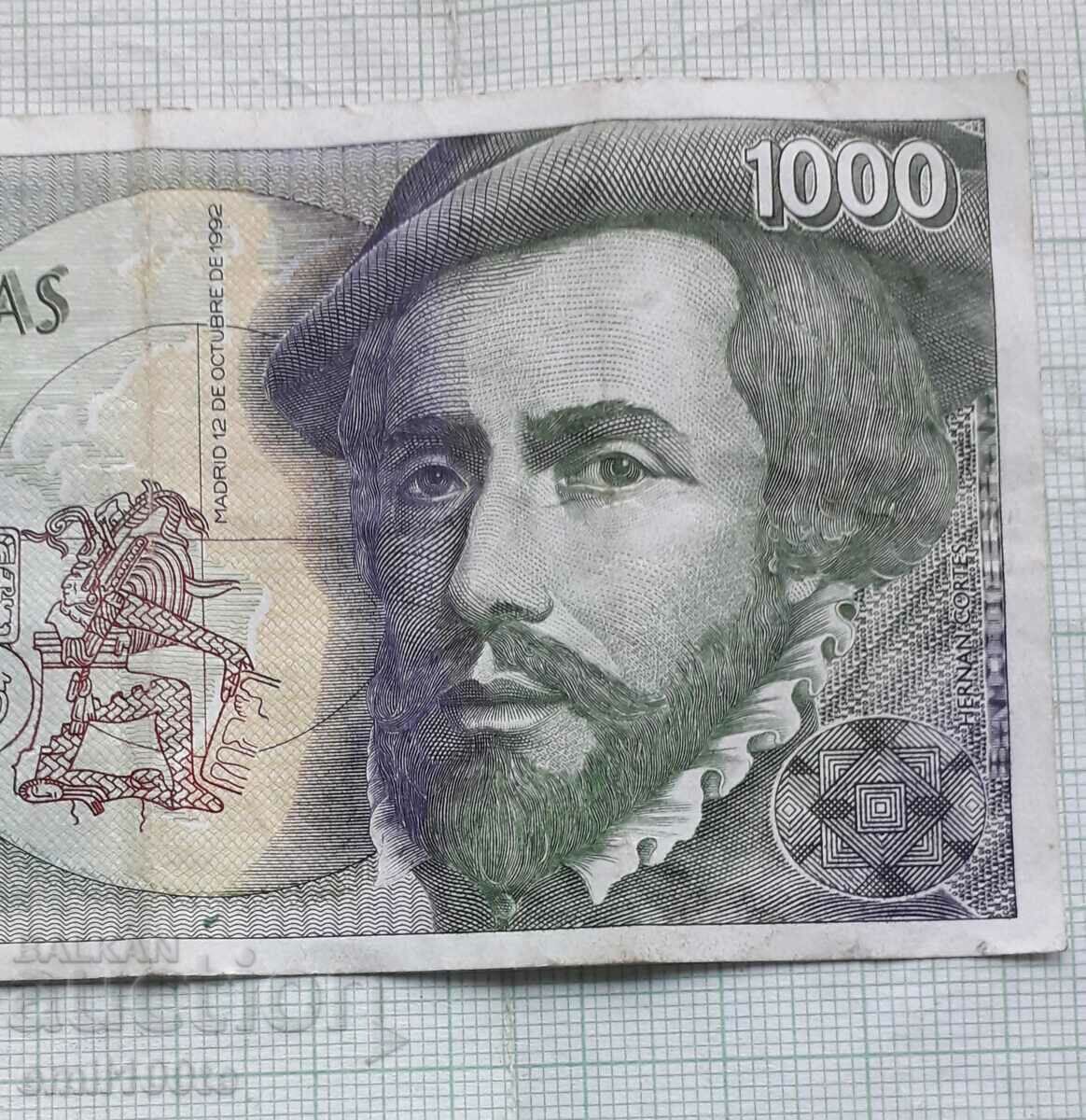 1000 pesetas 1992 Spain - 6 1000 pesetas 1992 Spain - 6