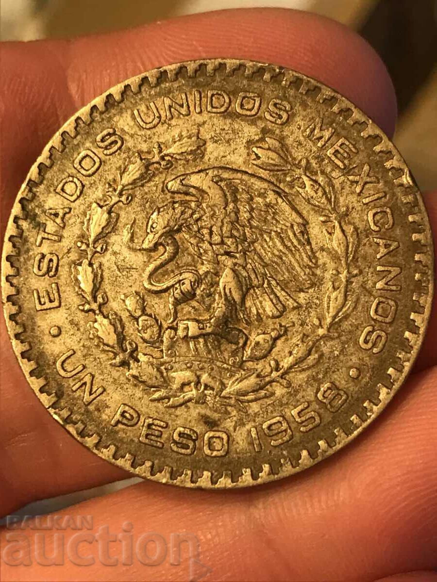 Mexico 1 peso 1956 silver