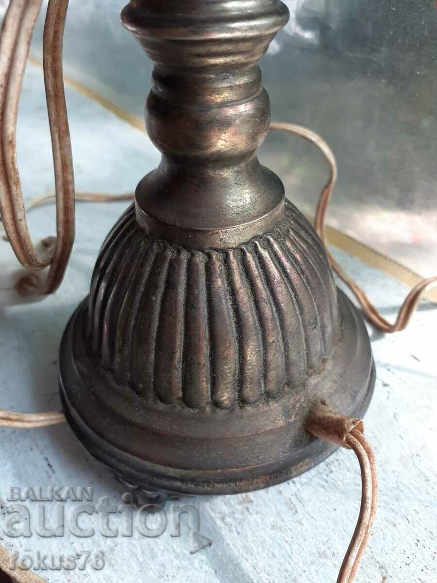 Auction  Old brass table night lamp