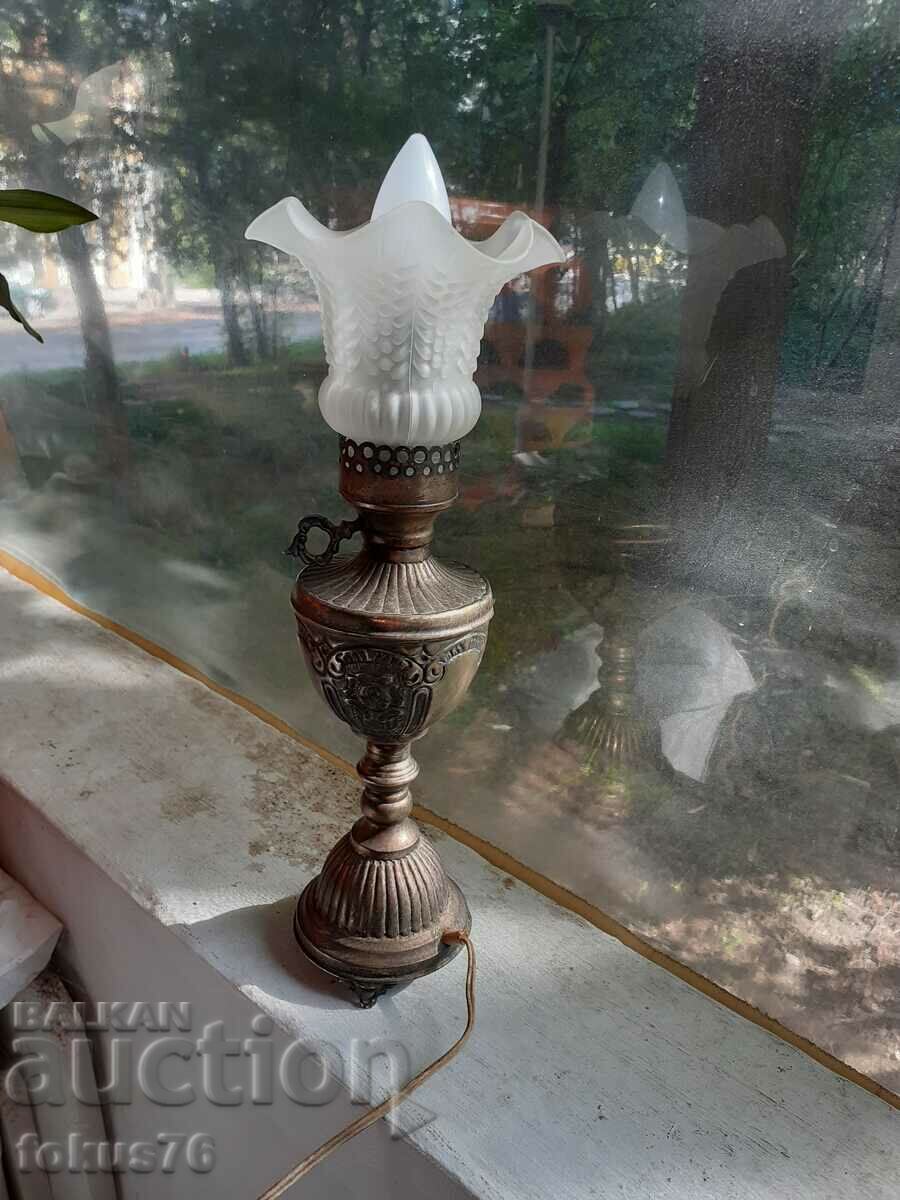 Old brass table night lamp - 6