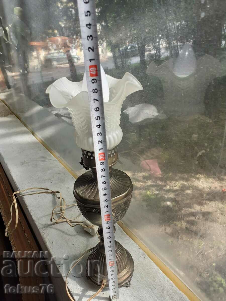 Old brass table night lamp - 7