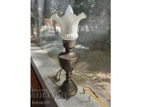 Old brass table night lamp