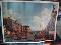 Παλιά μεγάλη αφίσα στο Μεγάλο Κανάλι της Βενετίας