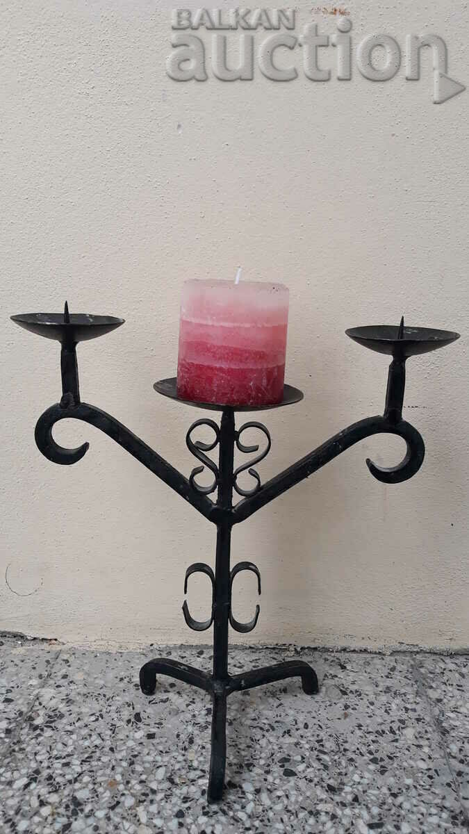 Antique iron handmade candle holder lamp with price 41.00 BGN | € 20.96