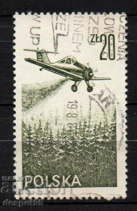 1977. Полша. Модерен въздушен полет.